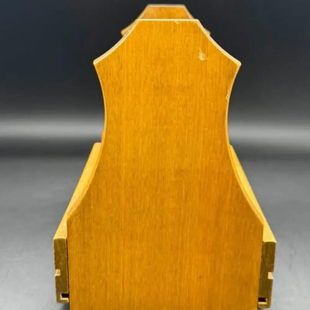 Vintage Wooden 6-Compartment Bottle Caddy
